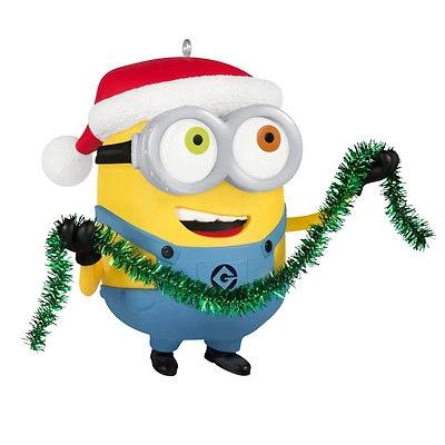 Hallmark Keepsake Christmas Ornament (Minions Bob Trims the Tree With Sound)