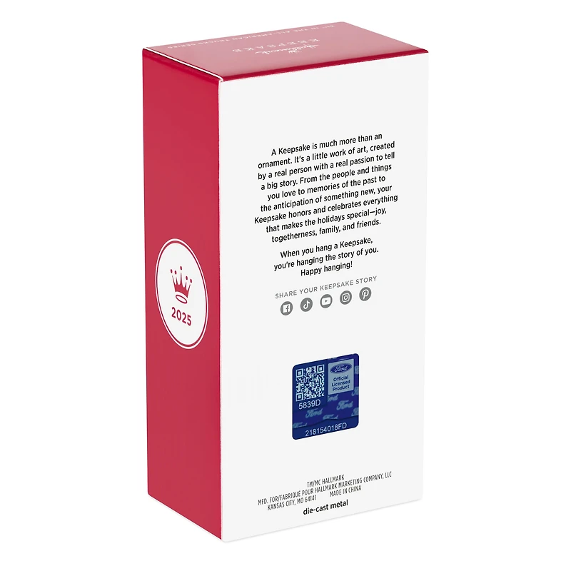 Hallmark Keepsake Christmas Ornament (All-American Trucks 1995 Ford SVT Lightning 2025, Metal)