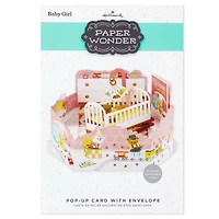 Paper Wonder Pop Up Baby Shower Card for Baby Girl (Nursery)