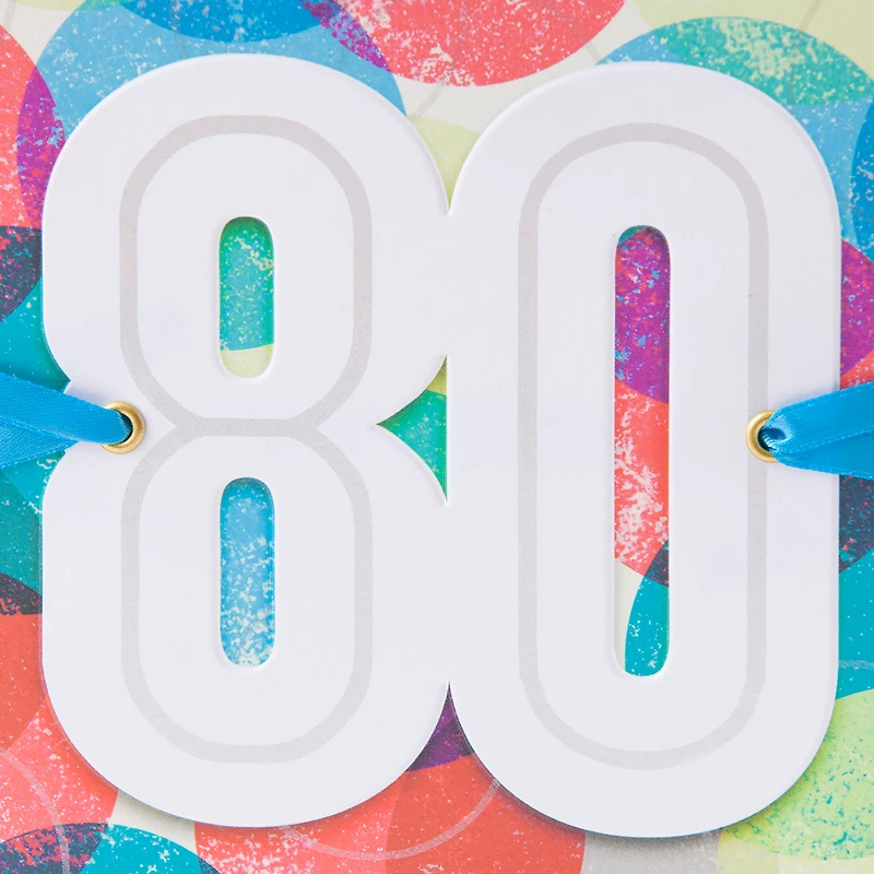 Circles 80th Birthday Card