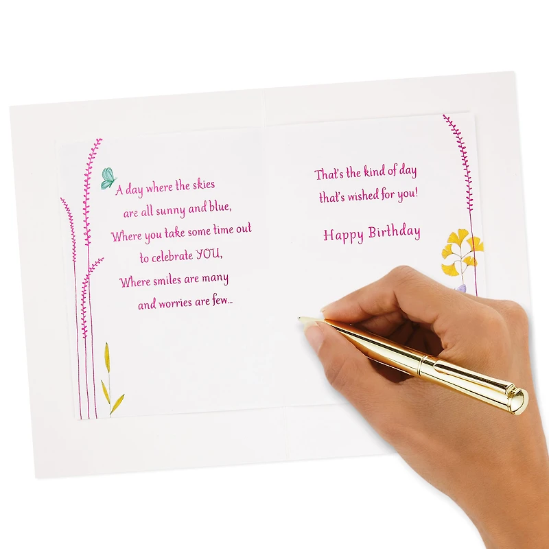 Colorful Wildflowers Perfect Day Birthday Card