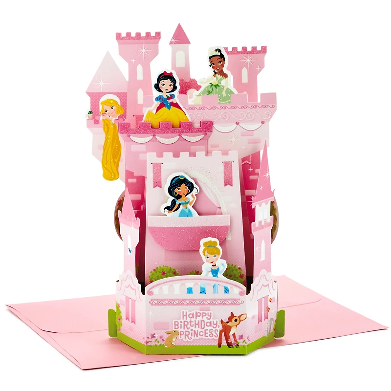 Paper Wonder Pop Up Birthday Card for Kids (Disney Princess Castle)