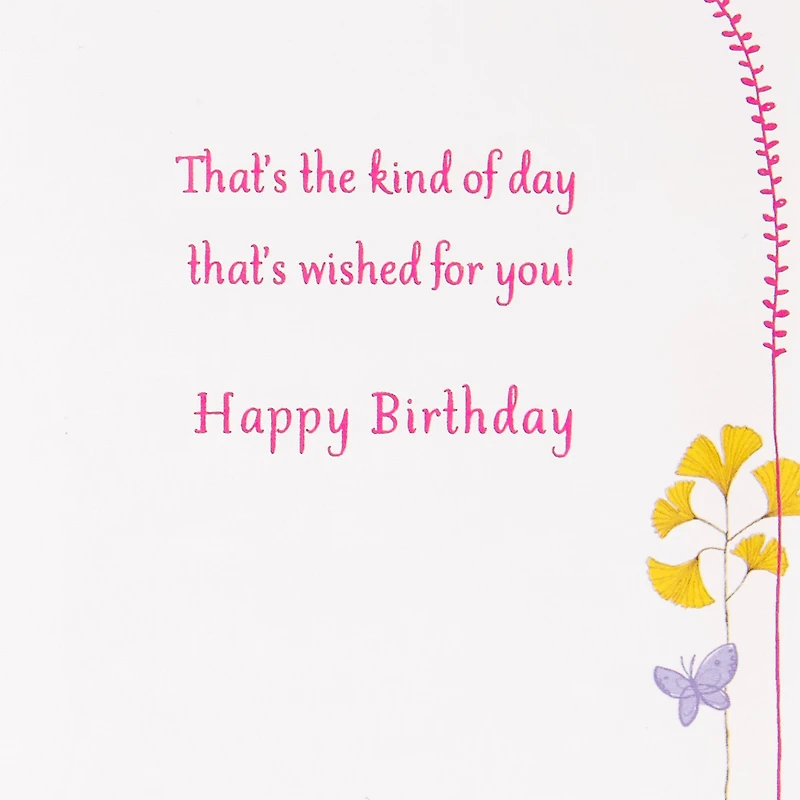 Colorful Wildflowers Perfect Day Birthday Card