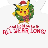 Hallmark Pack of Pokémon Christmas Cards, Pikachu Christmas Lights (4 Holiday Cards with Envelopes)
