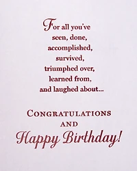 70th Birthday Greeting Card (Scrollwork Pattern)