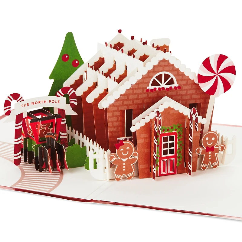 Sweetest Season Gingerbread House 3D Pop-Up Christmas Card