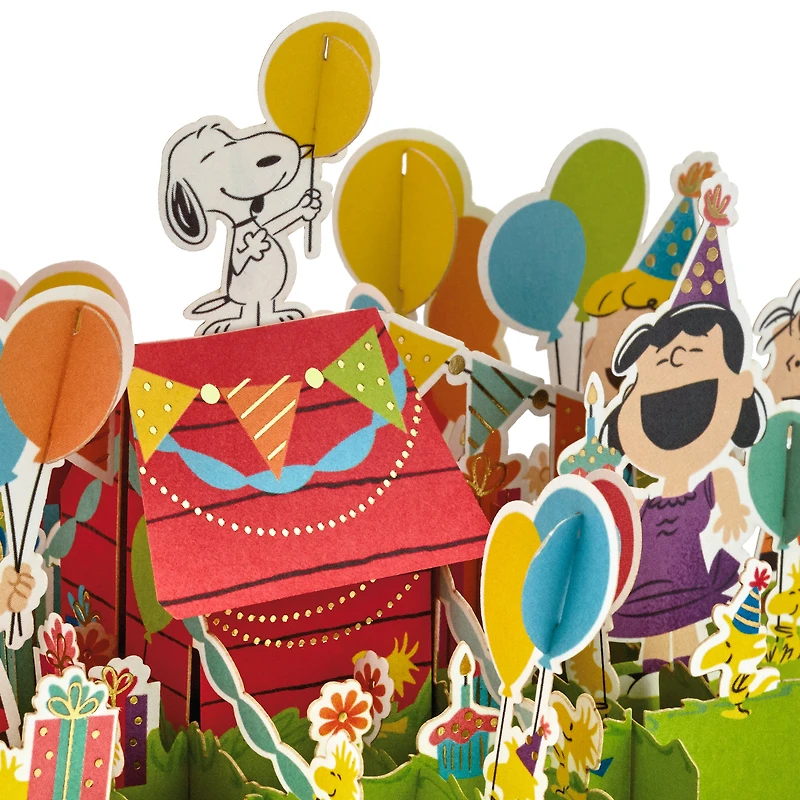 Peanuts® Gang Celebrating You 3D Pop-Up Birthday Card