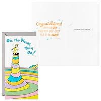 Dr. Seuss Pack of Graduation Card Money Holders or Gift Card Holders (Oh the Places You'll Go, 6 Cards with Envelopes)
