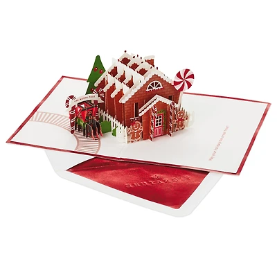 Sweetest Season Gingerbread House 3D Pop-Up Christmas Card