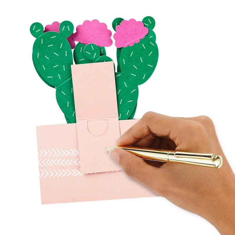 Paper Wonder Blank Pop Up Card (Potted Cactus)