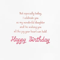 Mahogany Birthday Card for Daughter (I Celebrate You)