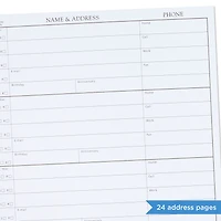 Address Book Refill Pages (Pack of 44 Replacement Pages for Addresses, Appointments)