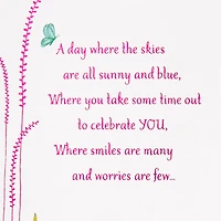 Colorful Wildflowers Perfect Day Birthday Card