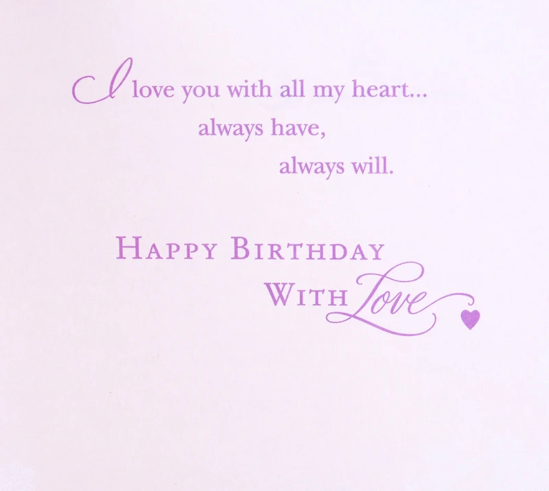 Birthday Card for Wife (Purple Bouquet)