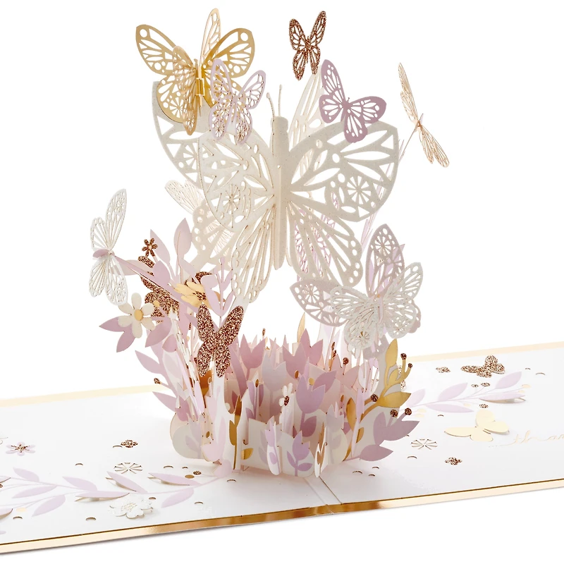 Butterfly Bouquet Thankful for You 3D Pop Up Thinking of You Card