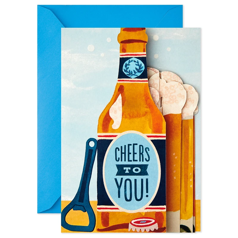 Paper Wonder Displayable Pop Up Birthday Card (Beer)