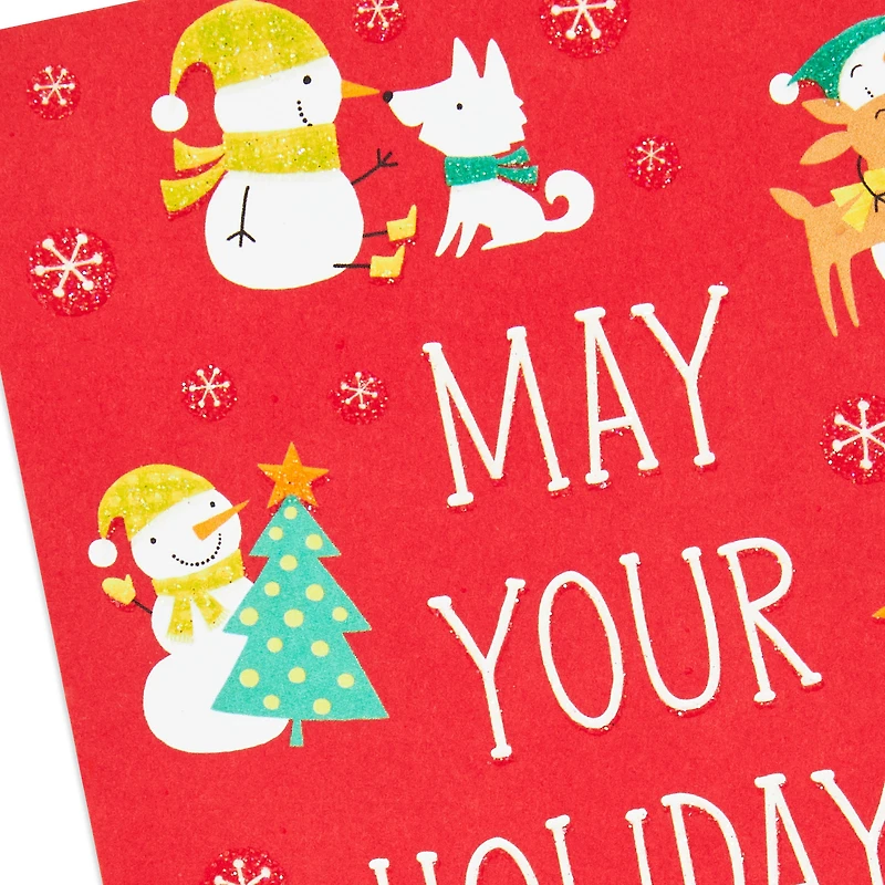 Snowmen and Santas Assorted Money Holder Christmas Cards, Pack of 6