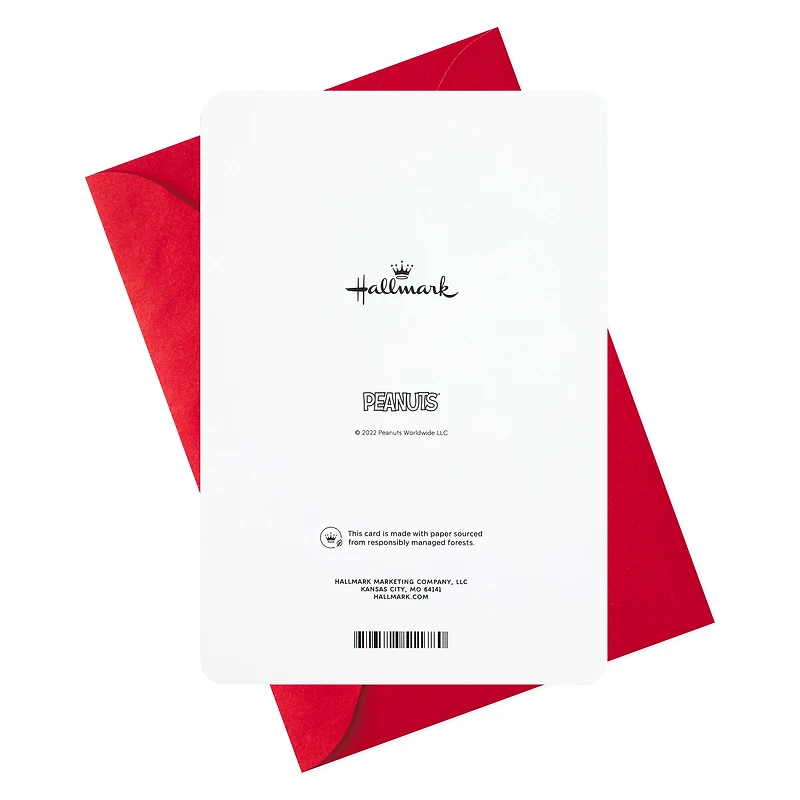 Hallmark Peanuts Christmas Card (Snoopy Ice Skating)