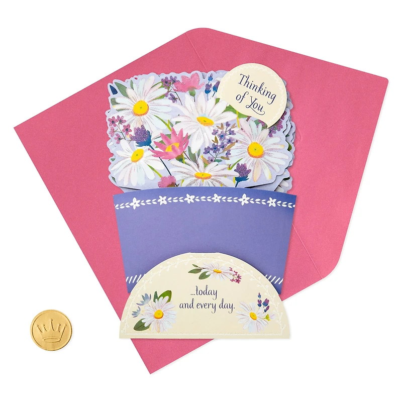 Flower Bouquet 3D Pop-Up Thinking of You Card