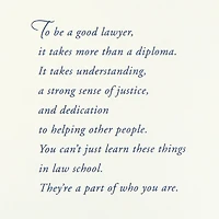 Law School Graduation Card (To Be a Good Lawyer)