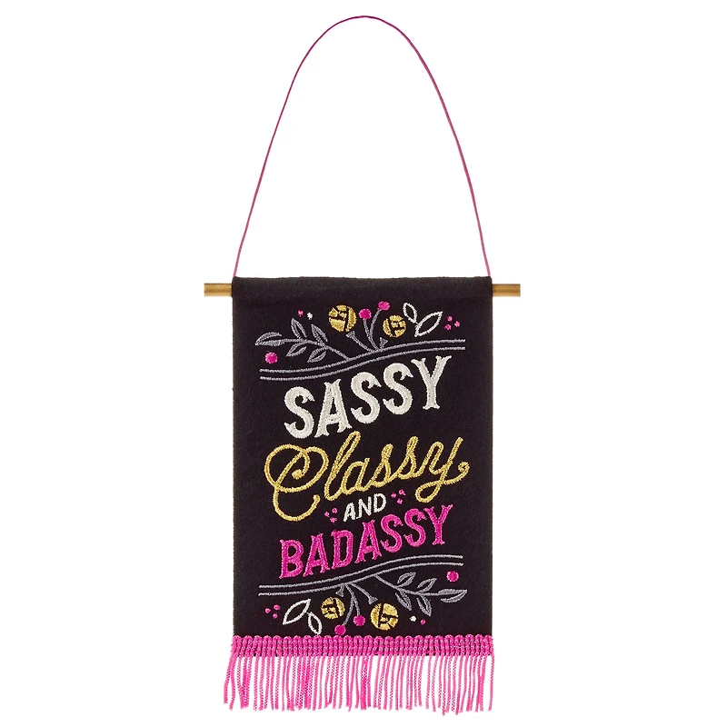 Sassy, Classy and Badassy Birthday Card With Removable Banner