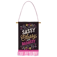 Sassy, Classy and Badassy Birthday Card With Removable Banner
