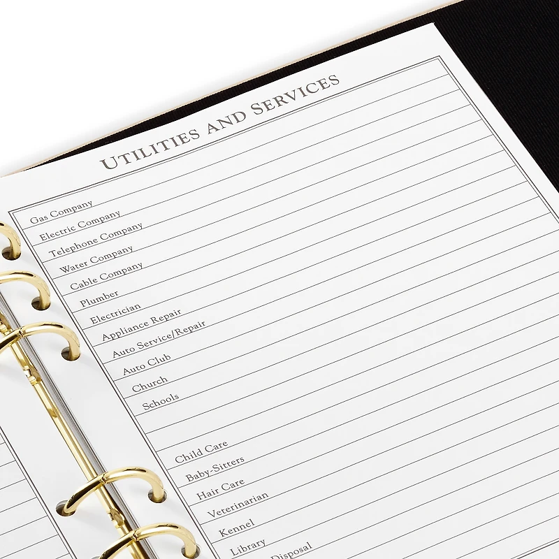 Refillable Address Book (Cream)