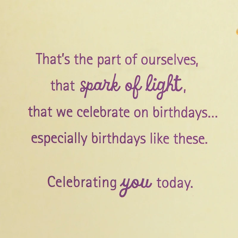 Spark of Light 60th Birthday Card