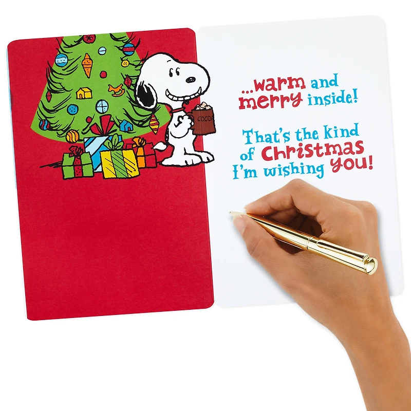 Hallmark Peanuts Christmas Card (Snoopy Ice Skating)