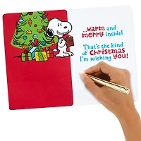Hallmark Peanuts Christmas Card (Snoopy Ice Skating)