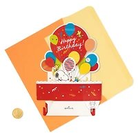 Peanuts® Snoopy Balloons Musical 3D Pop-Up Birthday Card With Light