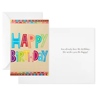Assorted Birthday Cards (Birthday Icons, 12 Cards and Envelopes)