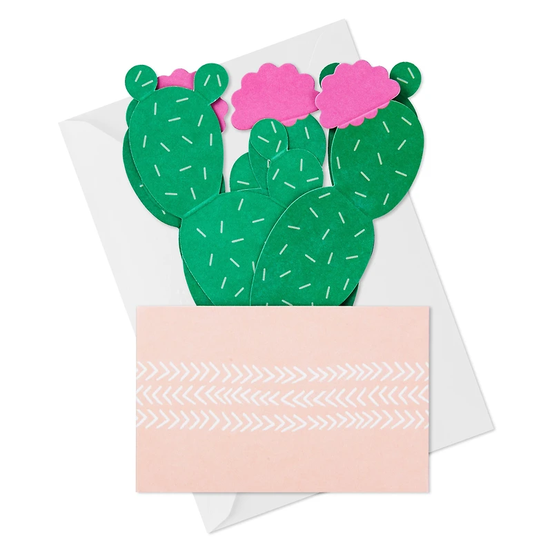 Paper Wonder Blank Pop Up Card (Potted Cactus)