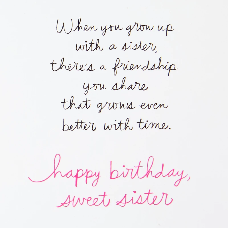 Signature Birthday Card for Sister (Butterflies)