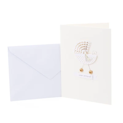Signature Paper Craft Baby Shower Card (Stroller)