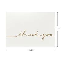 Signature Gold Thank You Cards, Gold Script (10 Cards with Envelopes)