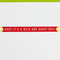 Wild and Happy Birthday Card With Finger Puppets for Kids