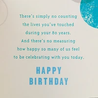Circles 80th Birthday Card
