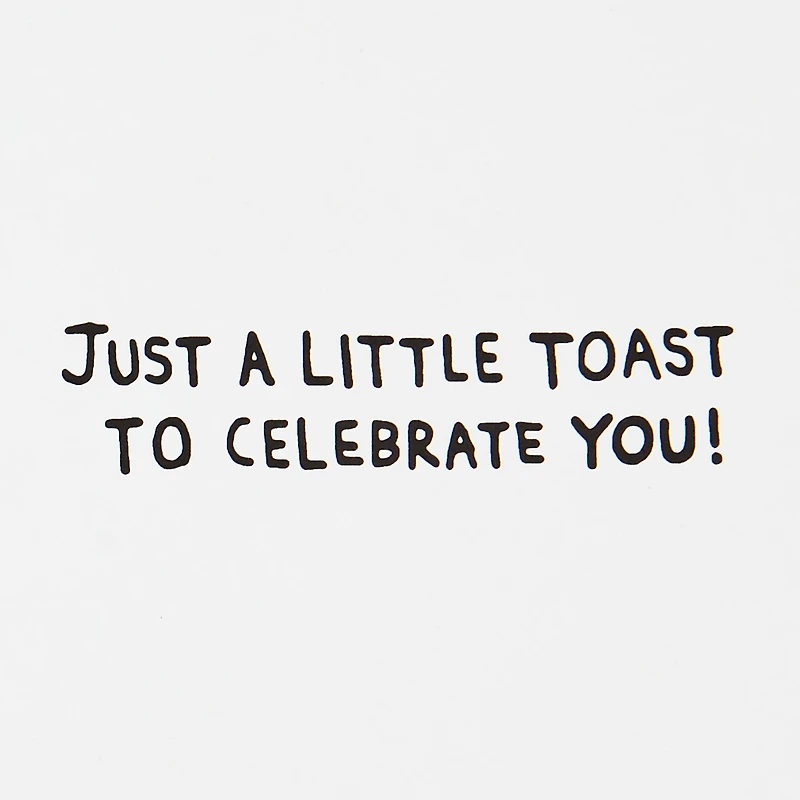 Shoebox Funny Birthday Card or Congratulations Card (Toast)