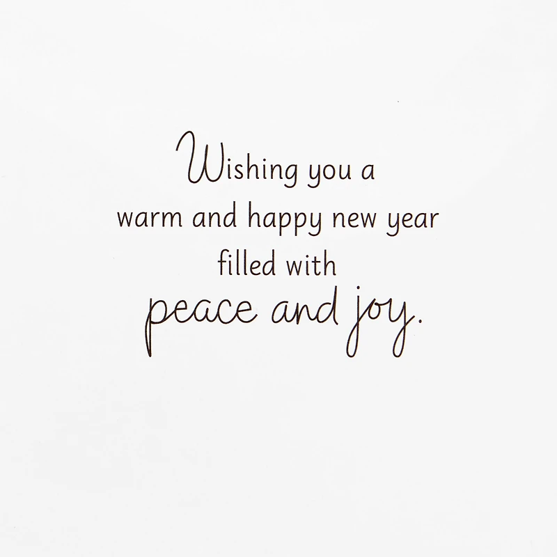 Pack of Happy New Year Cards, Peace and Joy (10 Cards with Envelopes)
