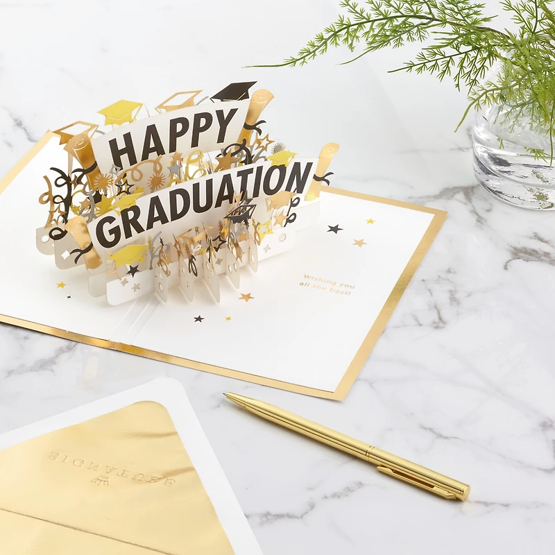 Signature Paper Wonder Pop Up Graduation Card (Happy Graduation)