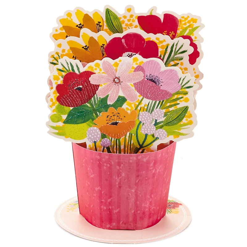Beautiful You Flower Bouquet 3D Pop-Up Card