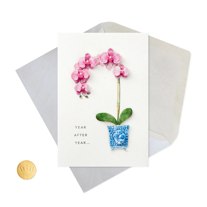 Blooming Orchid Birthday Card