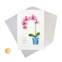 Blooming Orchid Birthday Card
