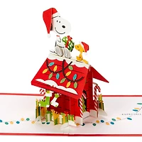 Signature Paper Wonder Pop Up Christmas Card (Peanuts, Snoopy's Dog House)