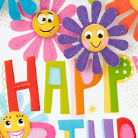 Birthday Card for Girls (Retro Flowers)
