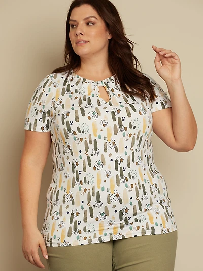 T-shirt semi-ajusté à manches courtes