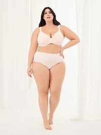 High-waisted microfiber panties