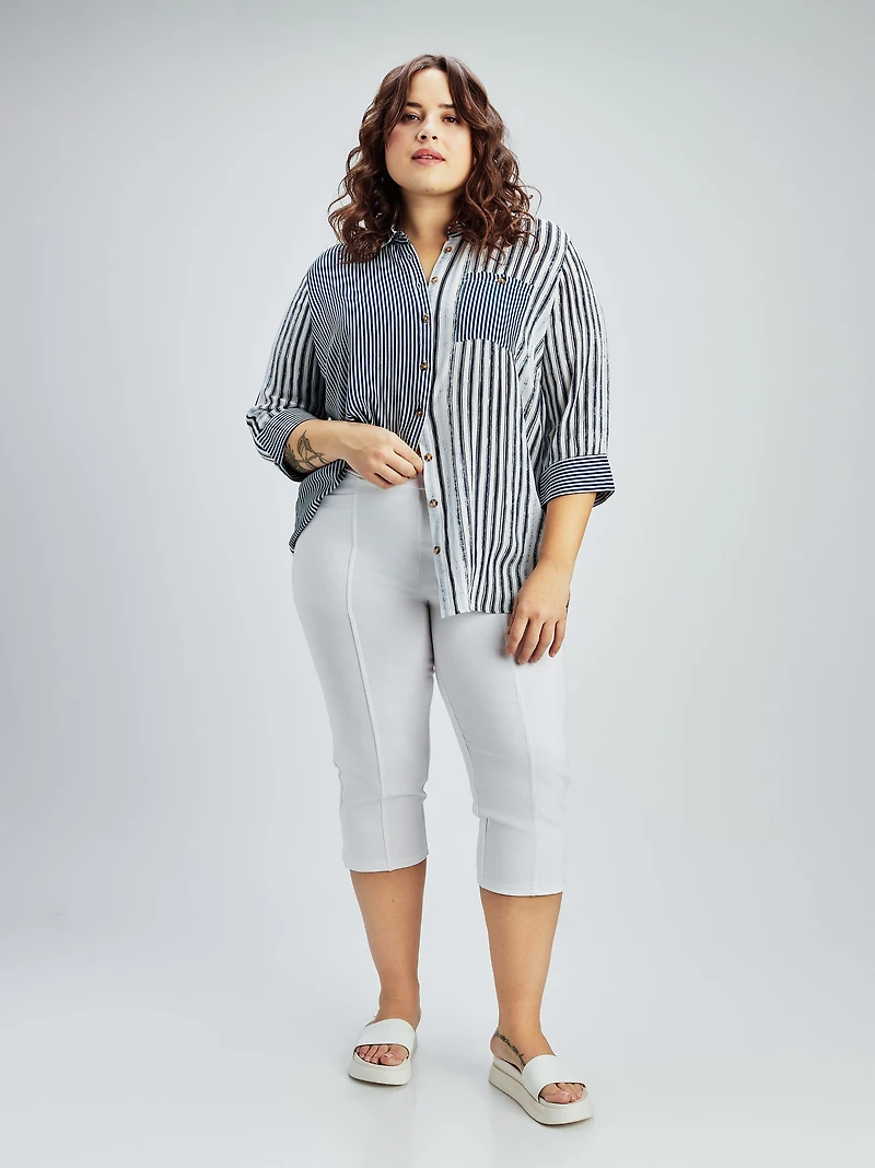 Capri skinny ajusté en tricot à enfiler
