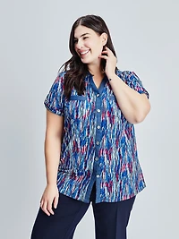 Blouse à manches courtes avec boutons